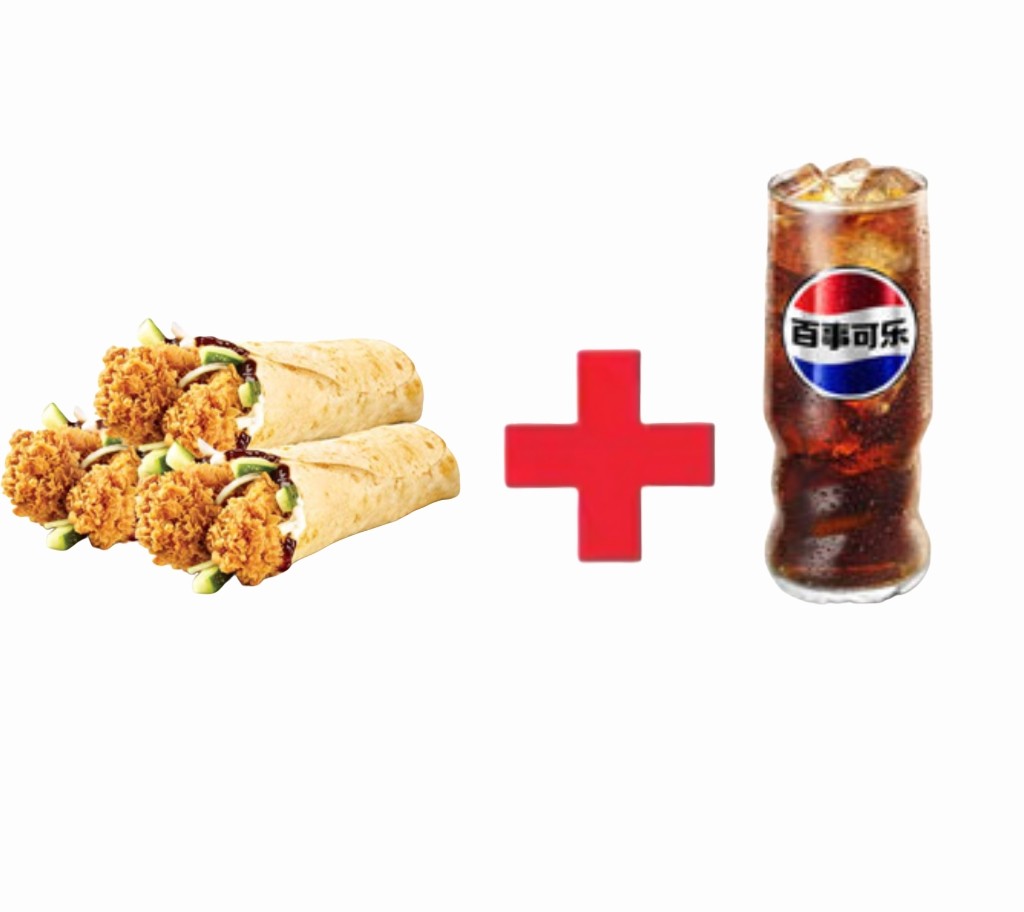 [餐饮单品]-肯德基-周末疯狂老北京鸡肉卷*3+中可*1