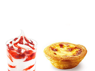 [餐饮一区]-肯德基-经典草莓圣代+葡式蛋挞