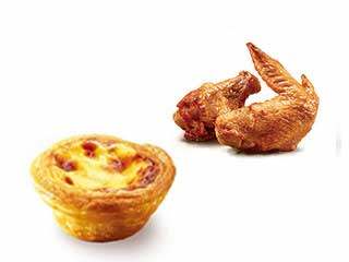 [餐饮一区]-肯德基-葡式蛋挞+新奥尔良烤翅(2块)