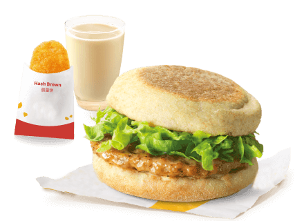 [餐饮单品]-麦当劳-火腿扒麦满分套餐