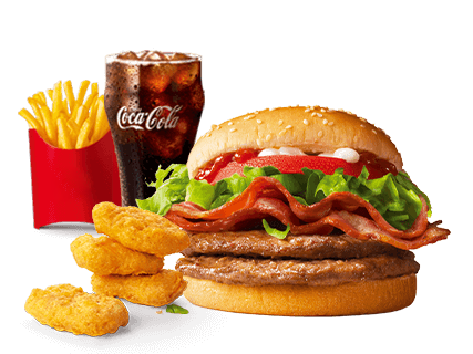 [餐饮一区]-麦当劳-培根蔬萃双层牛堡单人餐