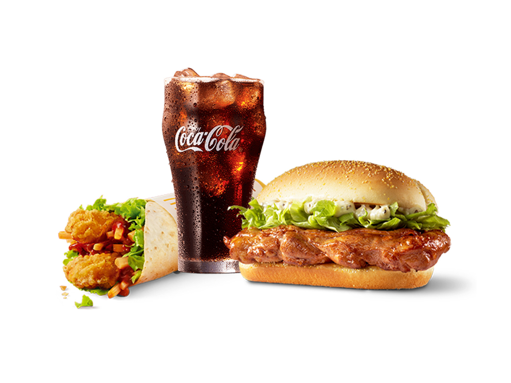 [餐饮单品]-麦当劳-板烧笋卷可乐三件套